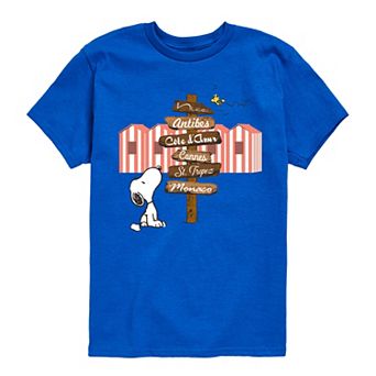 Boys 8-20 Peanuts Snoopy Destination Sign Graphic Tee