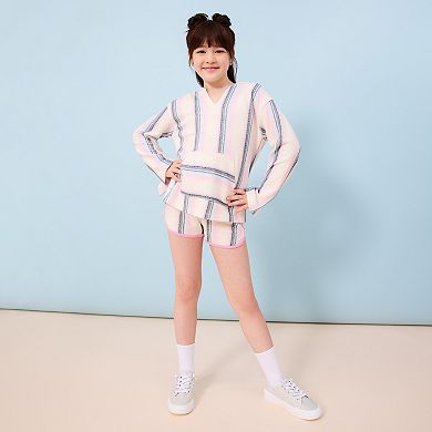 Girls 7-16 Roxy Striped Baja Poncho Hoodie