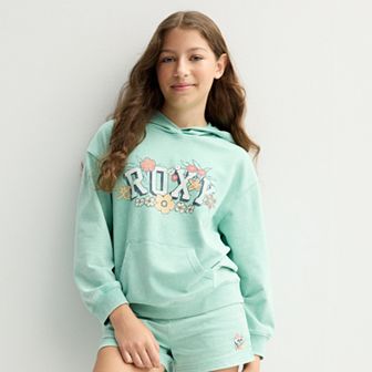 Girls 7-16 Roxy Floral Logo French Terry Hoodie