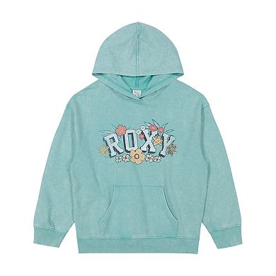 Girls 7-16 Roxy Floral Logo French Terry Hoodie