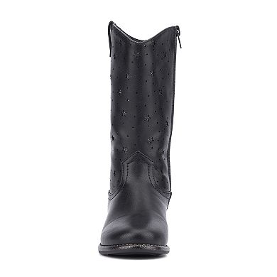 Olivia Miller Laser Cut Star Girls' Boots