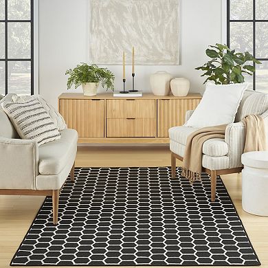 Nourison Reversible Indoor / Outdoor Geometric Rug