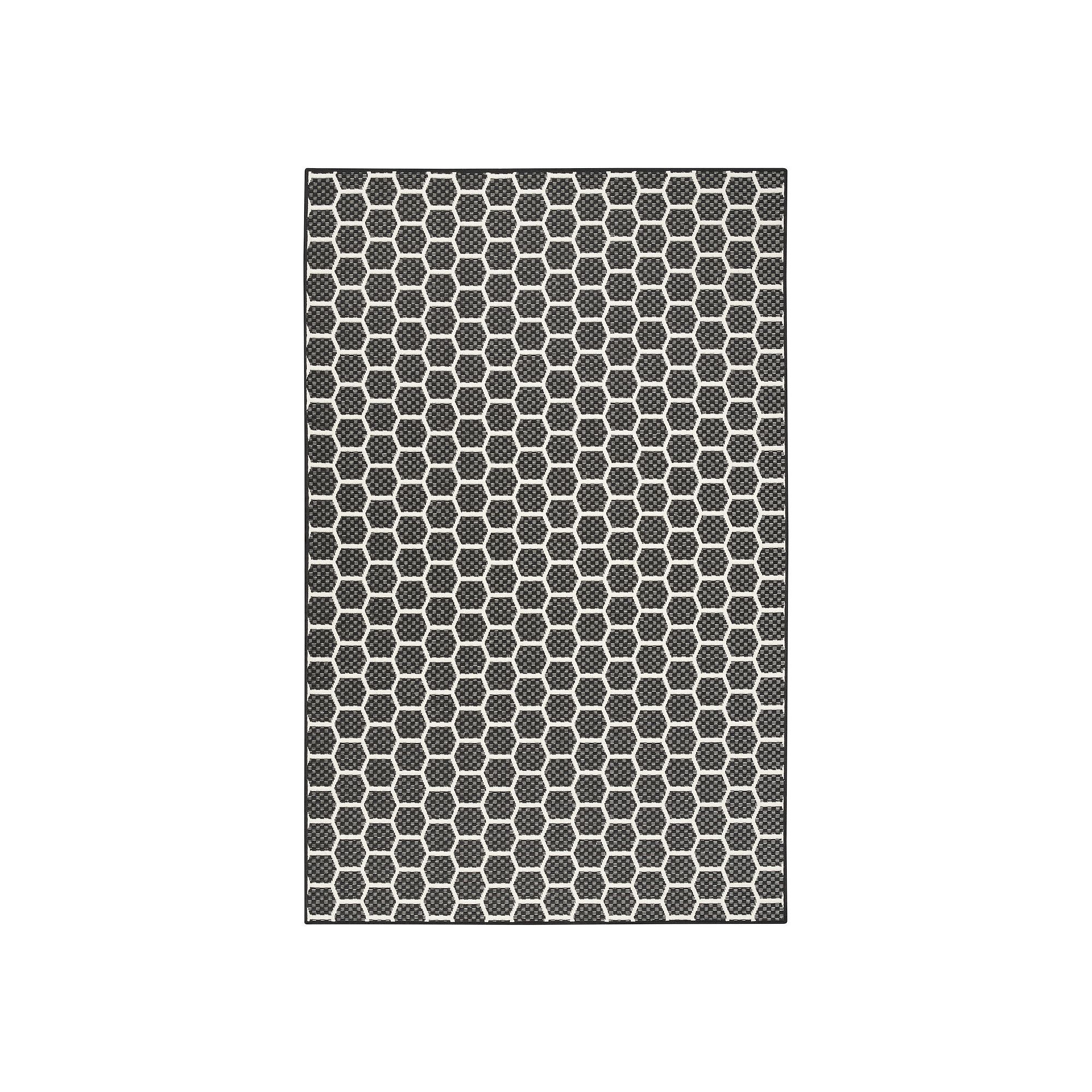Nourison Reversible Indoor / Outdoor Geometric Rug, Black