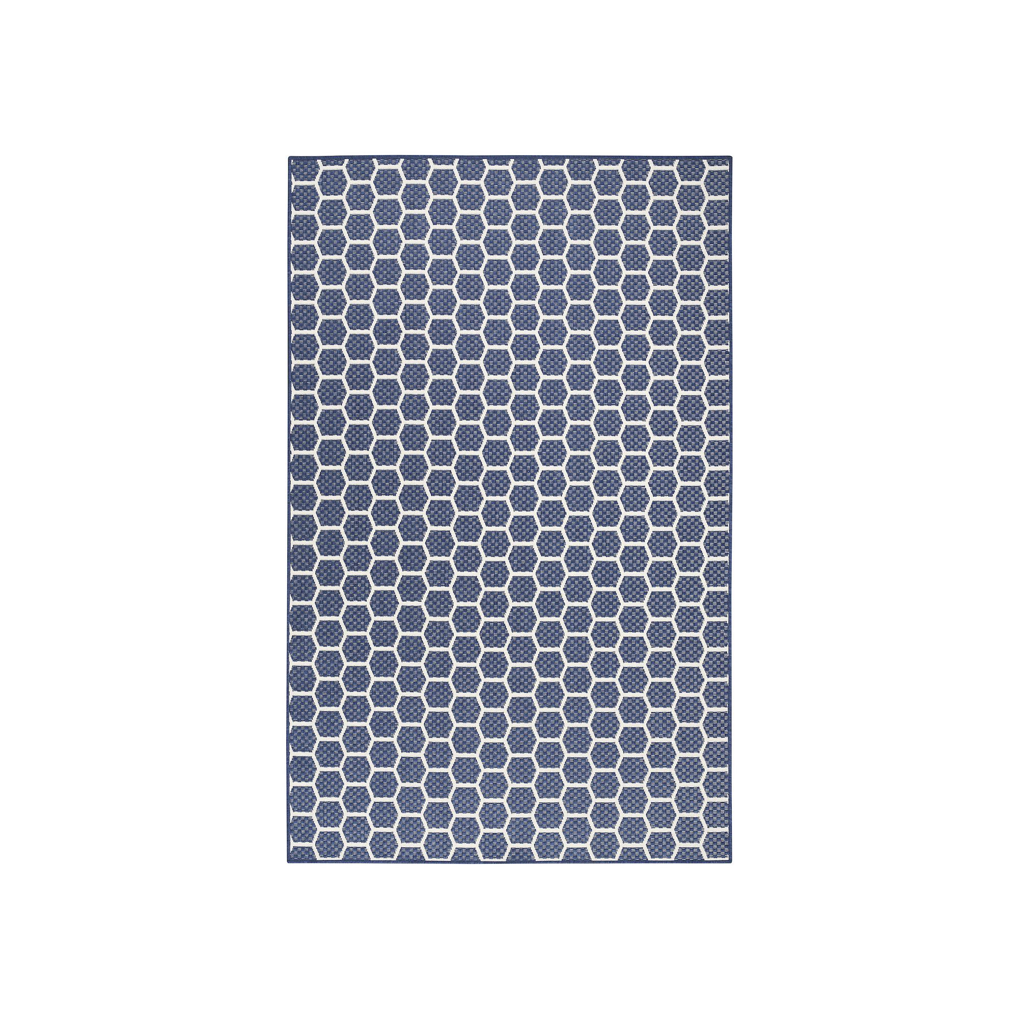 Nourison Reversible Indoor / Outdoor Geometric Rug, Blue