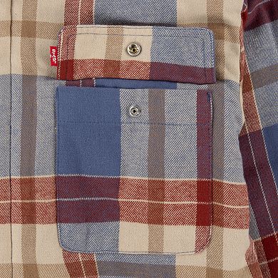 Boys 8-20 Levi's® Sherpa-Lined Plaid Hooded Shacket