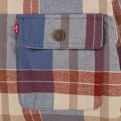Boys 8-20 Levi's® Sherpa-Lined Plaid Hooded Shacket
