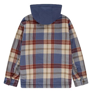 Boys 8-20 Levi's® Sherpa-Lined Plaid Hooded Shacket