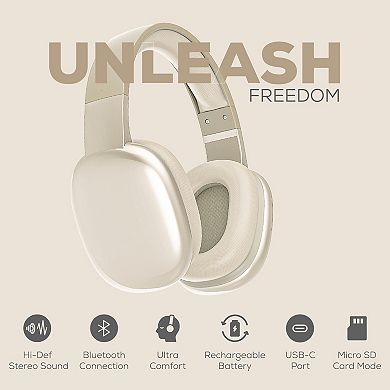 Gabba Goods Wireless Over Ear Bluetooth Headphones With Microphone