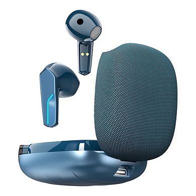 GabbaGoods Truebuds Echo Wireless Earbuds, Bluetooth 5.3, Touch Controls, LCD Display