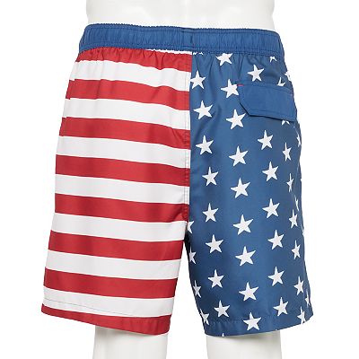 Men s Laguna Swim Patriotic Just Stars Volley Swim Trunks