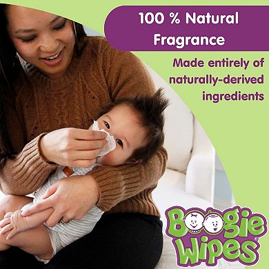 Boogie Brand Saline Nose Wipes Unscented 90 Ct