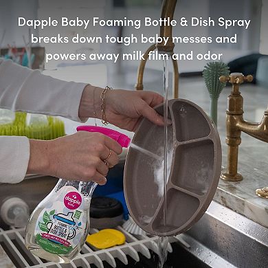 Dapple Baby Foaming Power Bottle and Dish Fragrance Free Spray 16.9oz