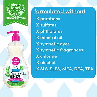 Dapple Baby Bottle & Dish Soap Refill Fragrance Free 16.9oz
