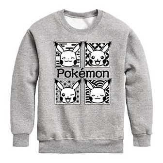 Boys 8-20 Pokemon Wagara Pikachu Grid Fleece Sweatshirt