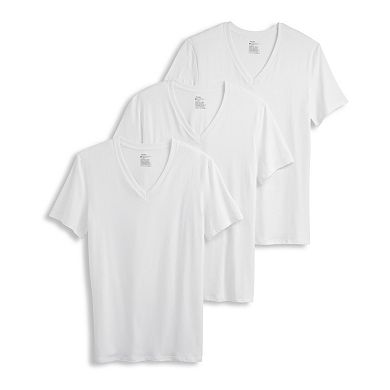 Men's Jockey 3-Pack Smooth Fit Cotton Stretch V-Neck Undershirt