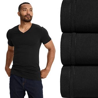 Men's Jockey 3-Pack Smooth Fit Cotton Stretch V-Neck Undershirt