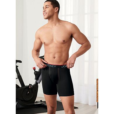 Men's Jockey® Chafe-Proof Pouch Microfiber 6" 3-Pack +1 Bonus Boxer Briefs