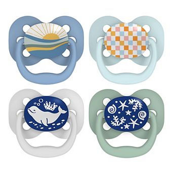 Dr. Brown's 4-Pack Newborn Sunrise and Glow in the Dark Advantage Pacificers