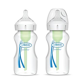 Dr. Brown's Natural Flow® Anti-Colic Options+™ 9 oz. Wide-Neck Baby Bottle with Level 1 Nipple 2-Pack