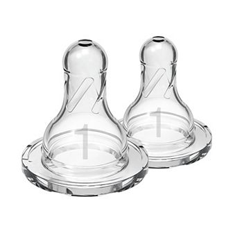 Dr. Brown's Anti-Colic Slow Flow 2-Pack Newborn Silicone Narrow Nipples