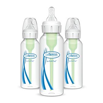 Dr. Brown's Natural Flow Anti-Colic Options+ 3-Pack 8-oz. Narrow Baby Bottles
