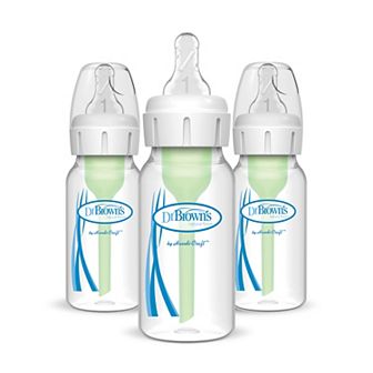 Dr. Brown's Natural Flow Anti-Colic Options+ 3-Pack 4-oz. Narrow Baby Bottles - Pink