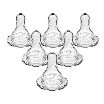Dr. Brown's Natural Flow® Narrow Baby Bottle Silicone Nipple 6-Pack