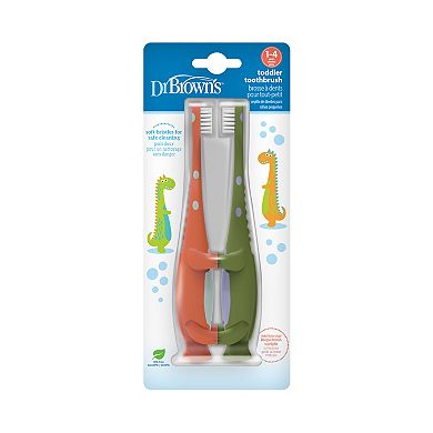 Dr. Brown's Toddler Dinosaur 2-Pack Toothbrushes