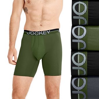 Men's Jockey® 3+1 Bonus Pack Infinite Cool Microfiber Stretch 8" Long Leg Boxer Briefs