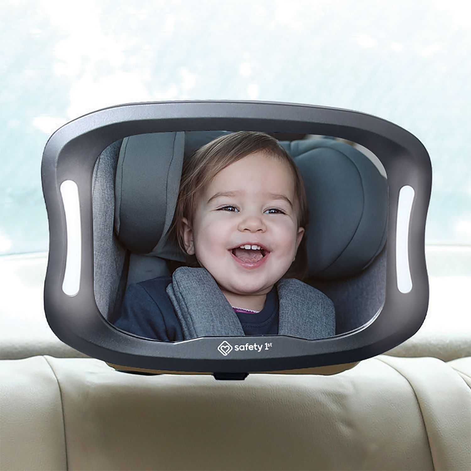 Products   Nuby Led Light Backseat Baby Car Mirror With Remote  Controlled Light Wide View Shatter Resistant Mirror Adjustable Night Sky