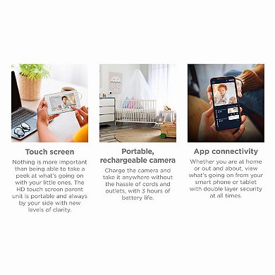 Motorola VM36XL Touch 5-in. Wi-Fi Video Baby Monitor