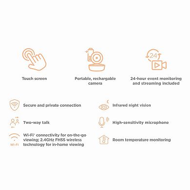 Motorola VM36XL Touch 5-in. Wi-Fi Video Baby Monitor