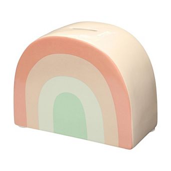 Pearhead Ceramic Rainbow Children's Coin Bank