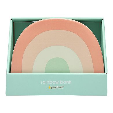 Pearhead Ceramic Rainbow Children's Coin Bank