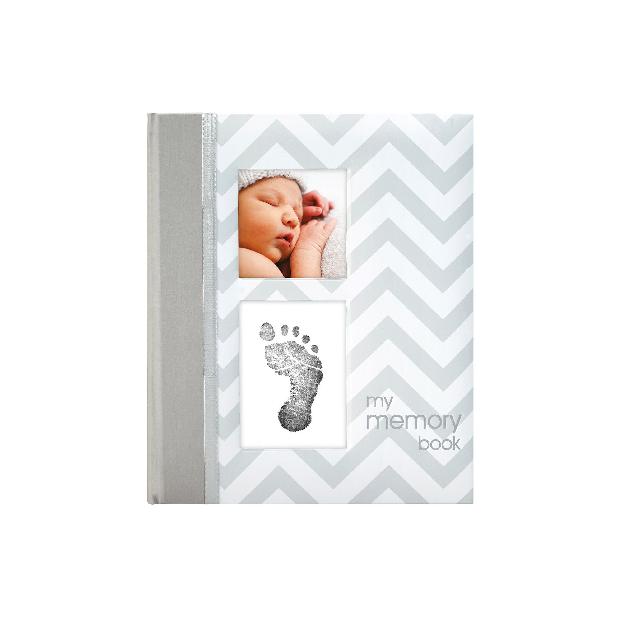 Pearhead Chevron Babybook, Gray
