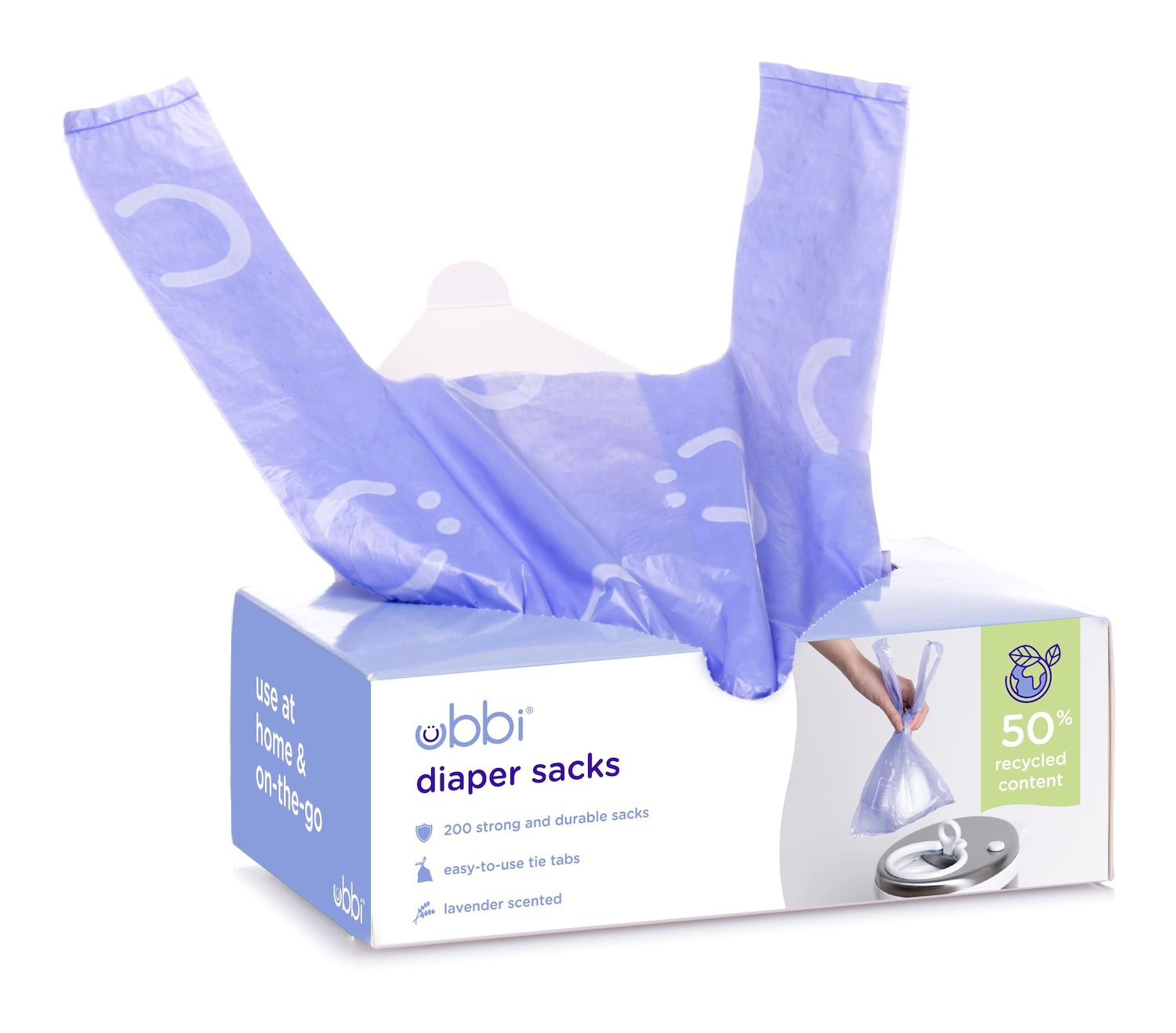 Ubbi Diaper Sacks Disposable Diaper Bags, 200-Count