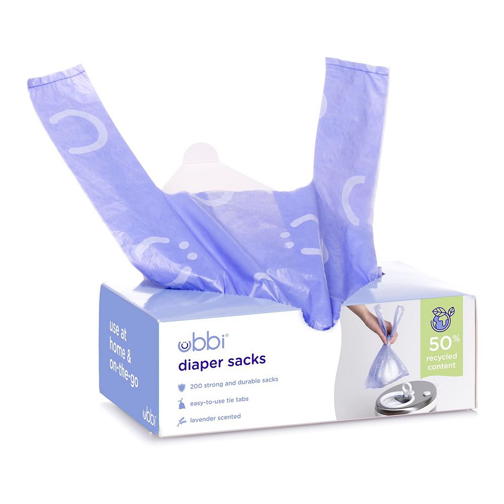 Ubbi Diaper Sacks Disposable Diaper Bags, 200-Count