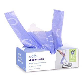 Ubbi Diaper Sacks Disposable Diaper Bags, 200-Count