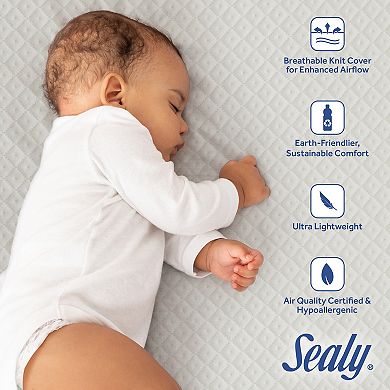 Sealy Butterfly Breathable Knit Crib Mattress