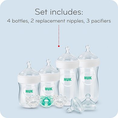 NUK Simply Natural Bottle with SafeTemp 9 Piece Gift Set