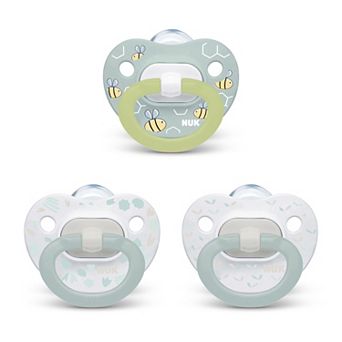 NUK Glow-in-the-Dark 3-Pack 0-6 months Orthodontic Pacifiers