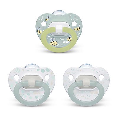NUK Glow-in-the-Dark 3-Pack 0-6 months Orthodontic Pacifiers
