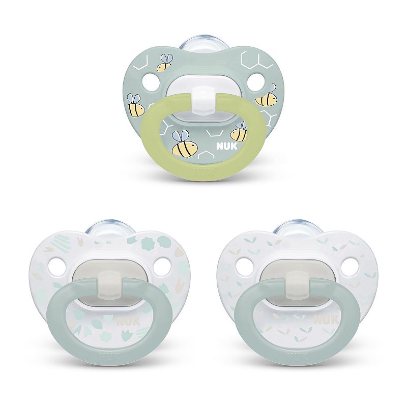 UPC 885131693228 product image for NUK Glow-in-the-Dark 3-Pack 0-6 months Orthodontic Pacifiers, Green | upcitemdb.com