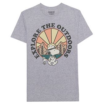 Men's Peanuts Snoopy Explore the Outdoors Graphic Tee