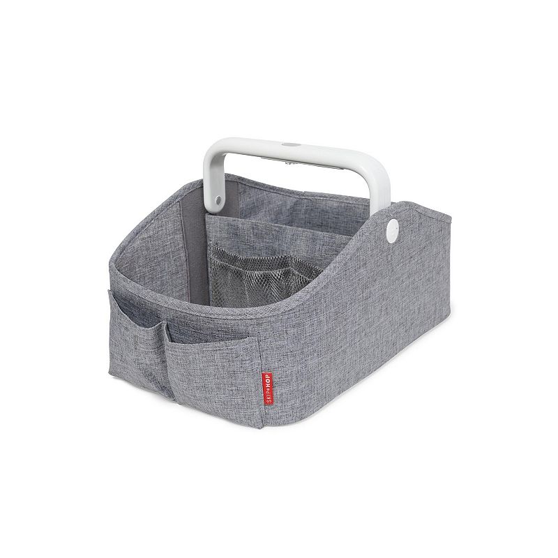 Skip Hop Nursery Style Light-Up Diaper Caddy, Grey Grey