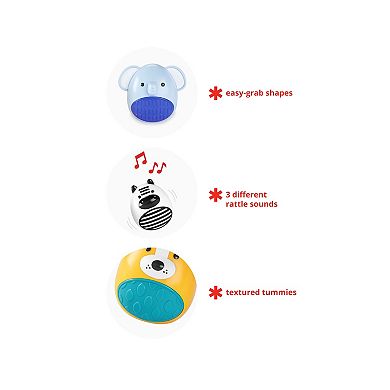 Skip Hop Jungle Beat Egg Shaker Baby Toy 3-Pack