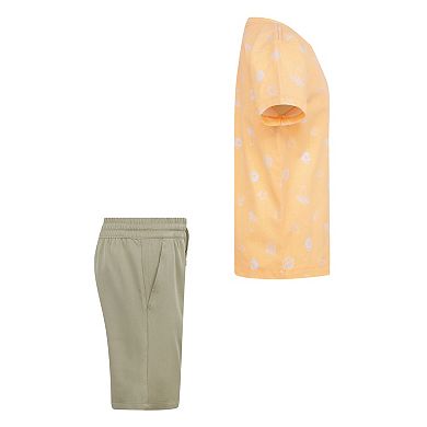 Boys 4-7 Hurley Printed T-shirt and Twill Shorts 2-Piece Set