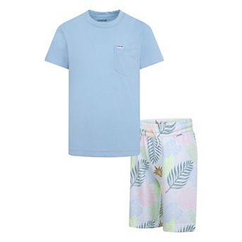 Boys 4-7 Hurley Pocket Tee & Printed Shorts 2 pc Set