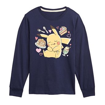 Boys 8-20 Pokemon Pikachu Dessert Long Sleeve Graphic Tee
