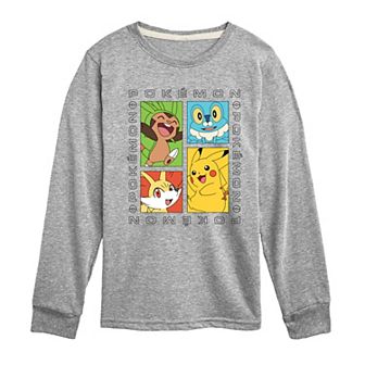 Boys 8-20 Pokemon Grid Long Sleeve Graphic Tee